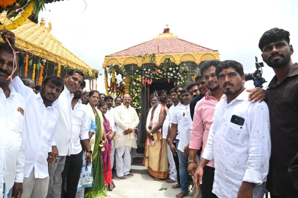 Manchireddy Kishan Reddy Participates in Ayyappa Swamy Idol Consecration at Arutla